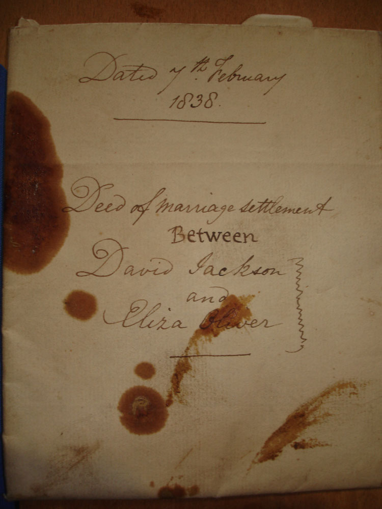 1838 Marriage agreement