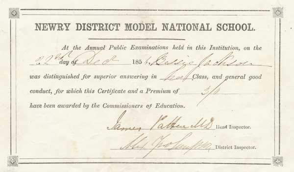 1854 Report card